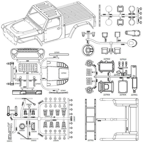 EMOX - transparent shell assembly