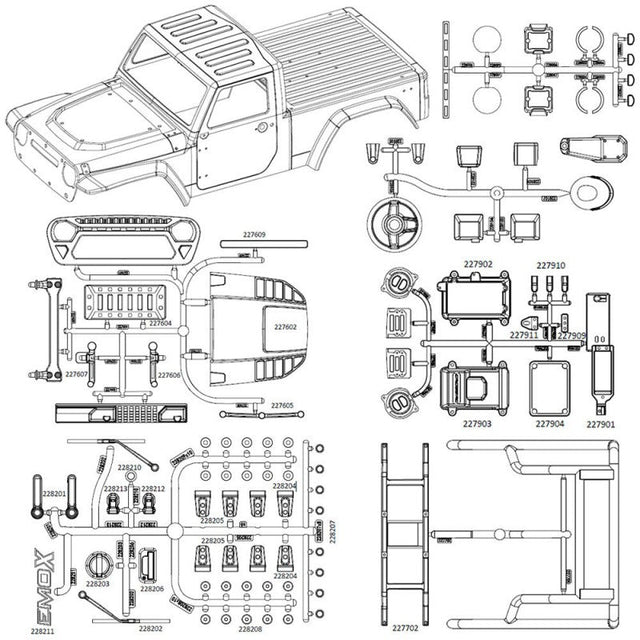 EMOX - transparent shell assembly