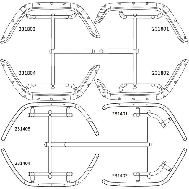 EMOX2 : wheel arch and fixing block
