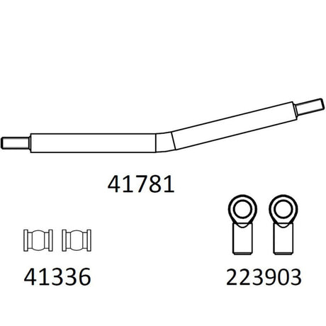 EMOX3 : rear stabilizer bar (bent)