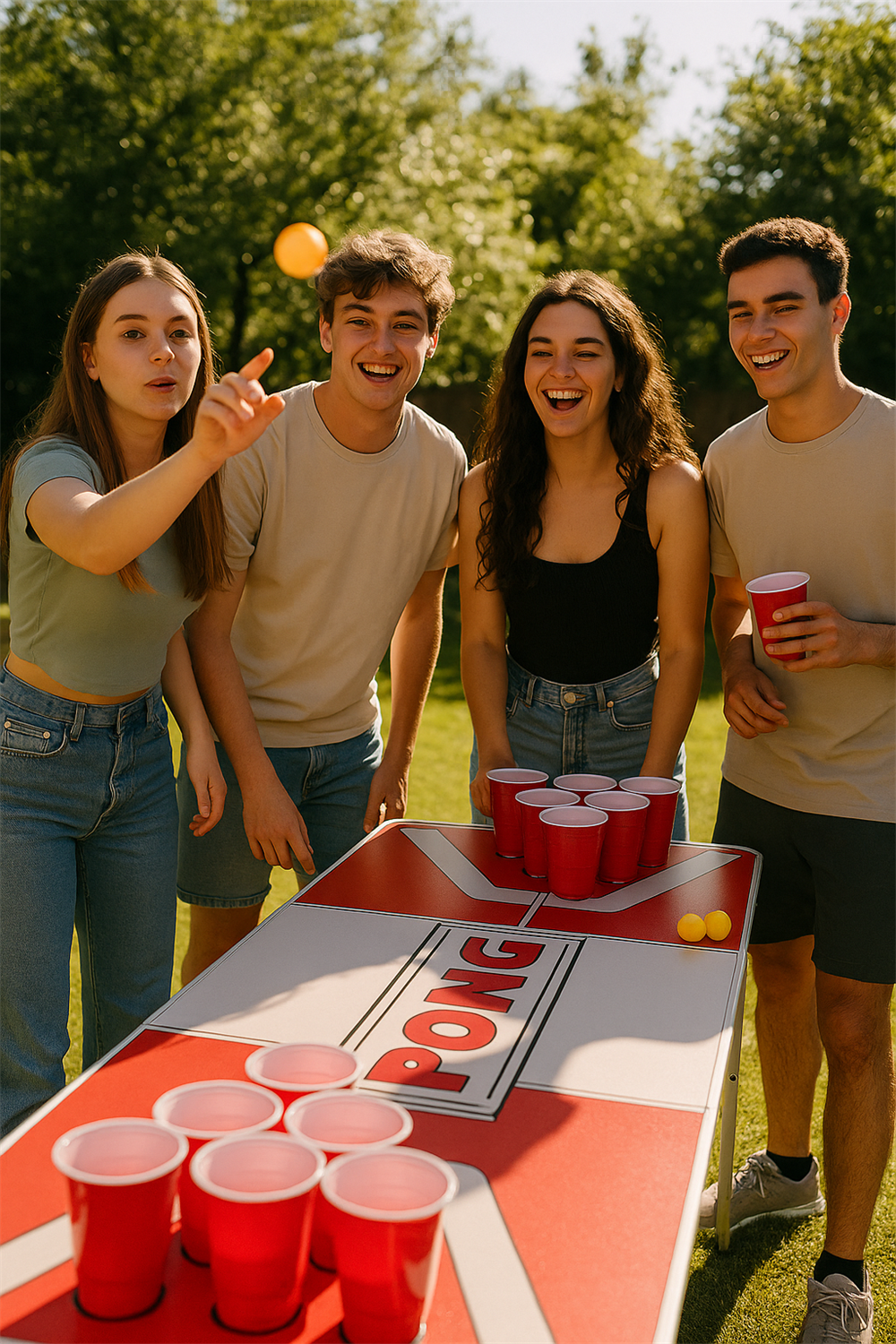 Stanlord Beer Pong Bord Hopfällbart - Officiell Storlek