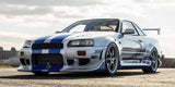 Kyosho 1:12 Resin Nissan GT-R 2001 Fast & Furious Silver/Blue Stripes