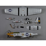 750mm P-51D Mustang Warbird PNP kit - blue