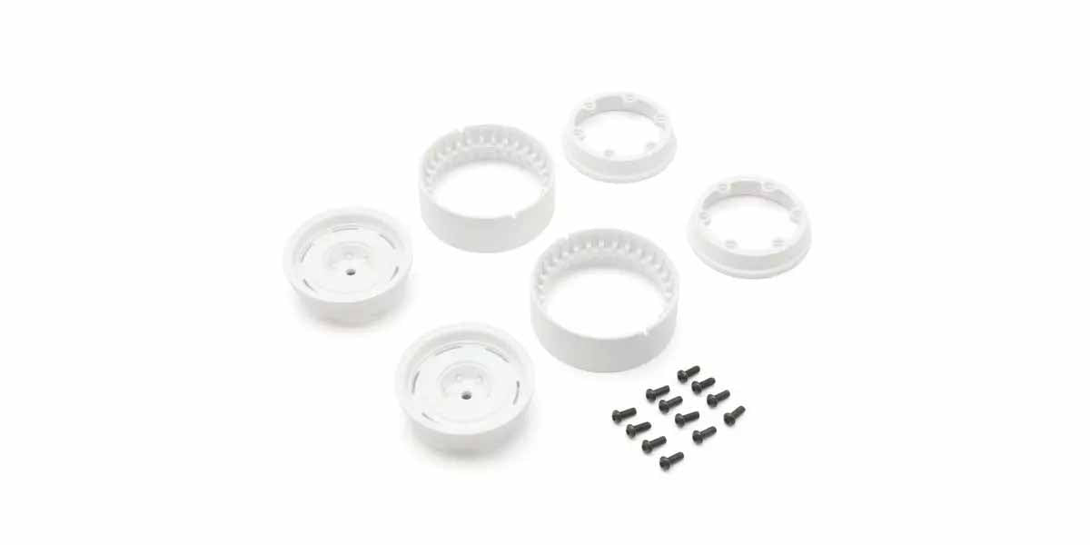Kyosho KC10 Bead-lock 1.9 inches Dish White Wheels (2)