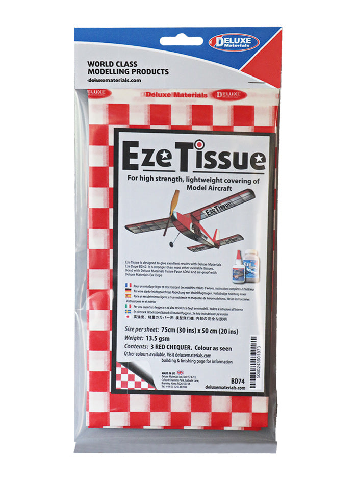 Eze Tissue red chequer 3pcs/pack