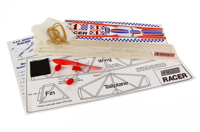 Racer Free Flight Rubber-Band Powered Balsa kit