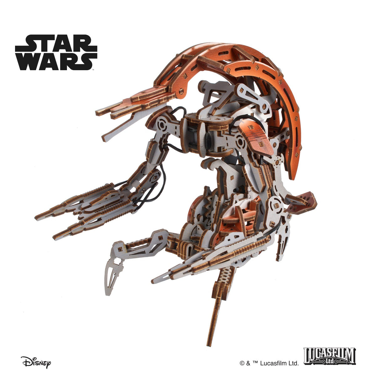 UGEARS Star Wars Droideka – 3D træbyggesæt med transformation (180 dele)