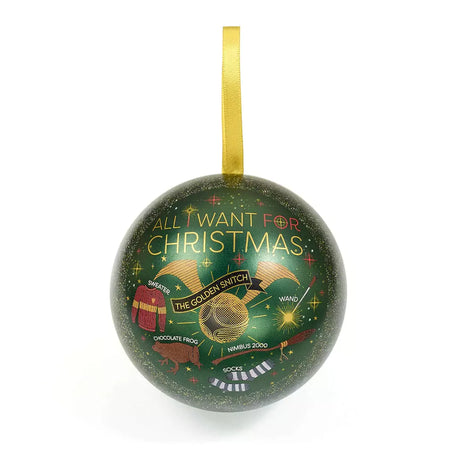 Christmas bauble All I Want for Christmas - Golden snitch bracelet - Harry Potter