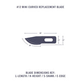 Knife Blade #12 Mini Curved (5)