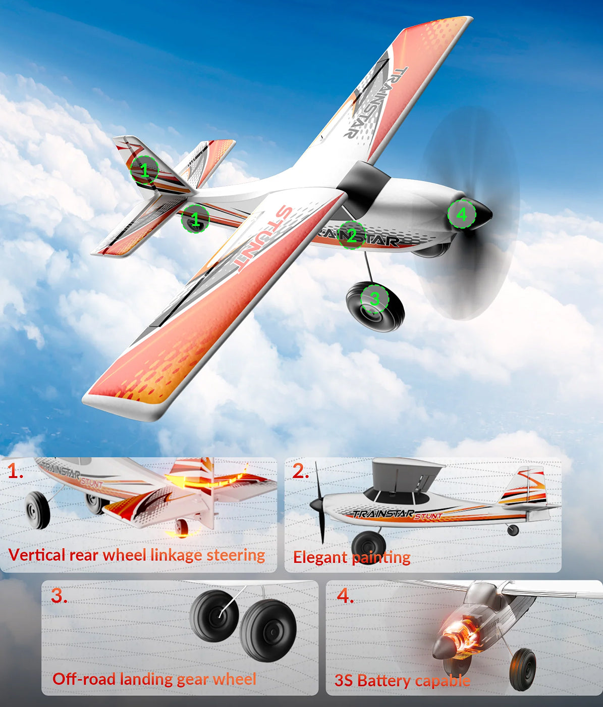 Trainstar Stunt Gyro Brushless 500mm RTF