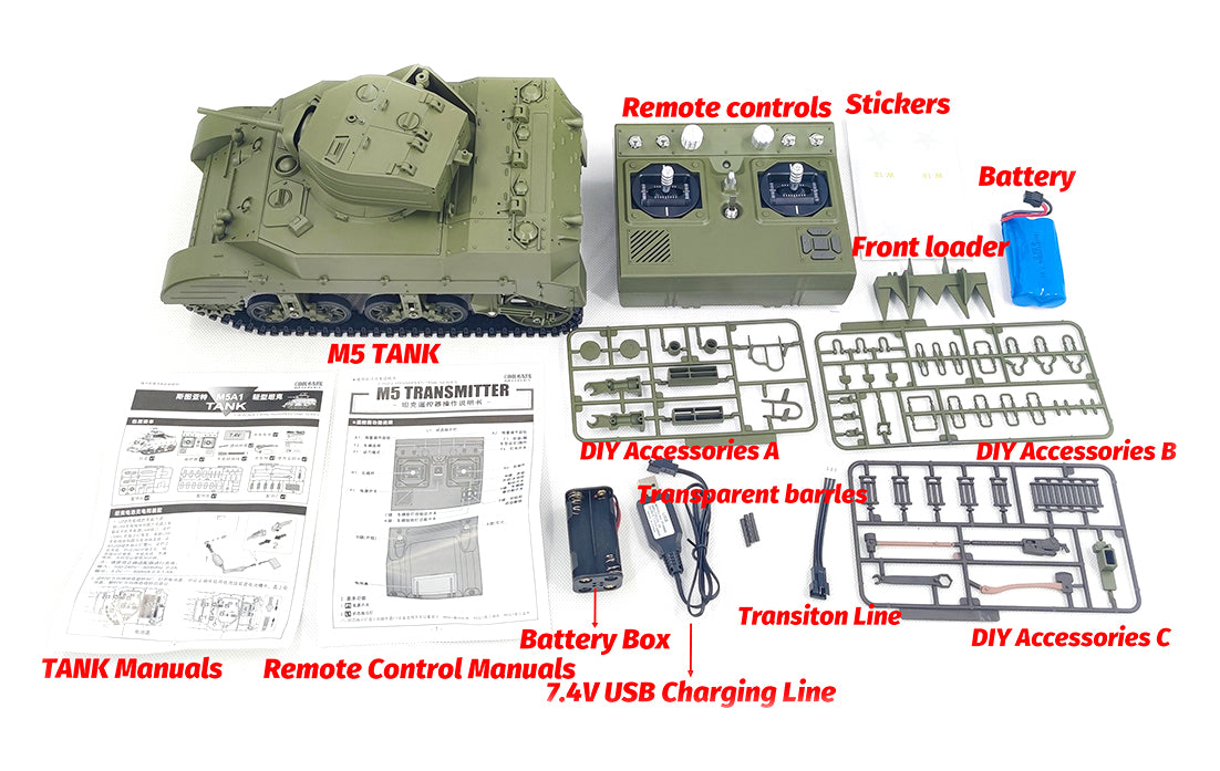 M5A1 Stuart RC Tank 1/16