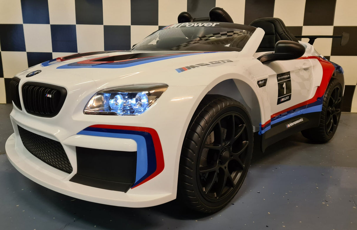 Elektrisk koerebil BMW M6 GT3 med 2.4G RC hvid