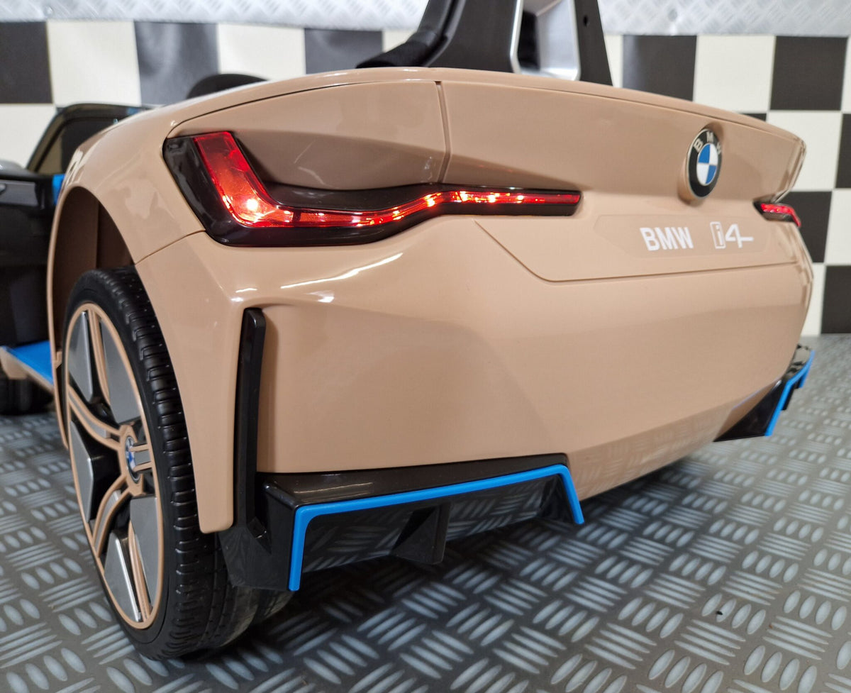 BMW i4 12V elbil til børn – champagne