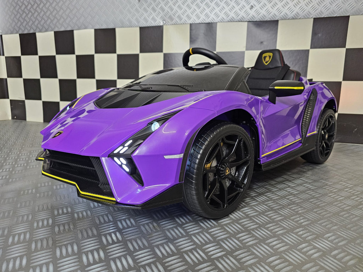 Børnebil Lamborghini Auténtica lilla 12 volt