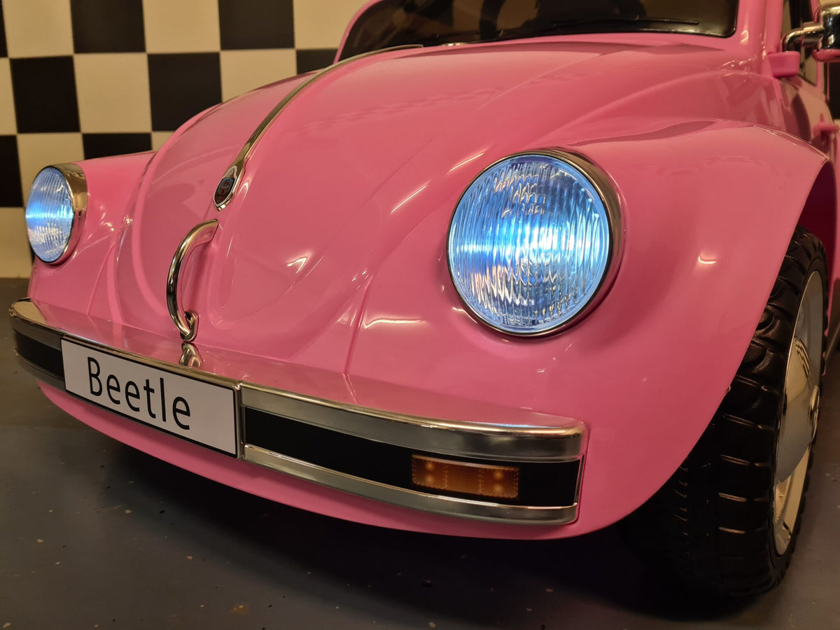 Volkswagen Beetle 12V elbil för barn – rosa