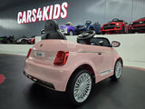 Fiat 500 elektrisk børnebil 12V pink