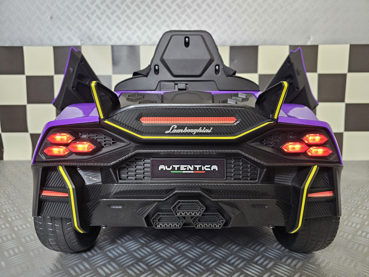Børnebil Lamborghini Auténtica lilla 12 volt