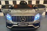 Børnebil batteri Mercedes GLC 63 12V metallic sølv 1 person