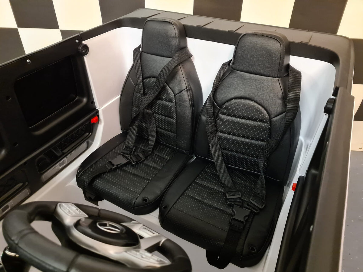Mercedes-Benz G63 24V elbil til børn – 2 personer, hvid
