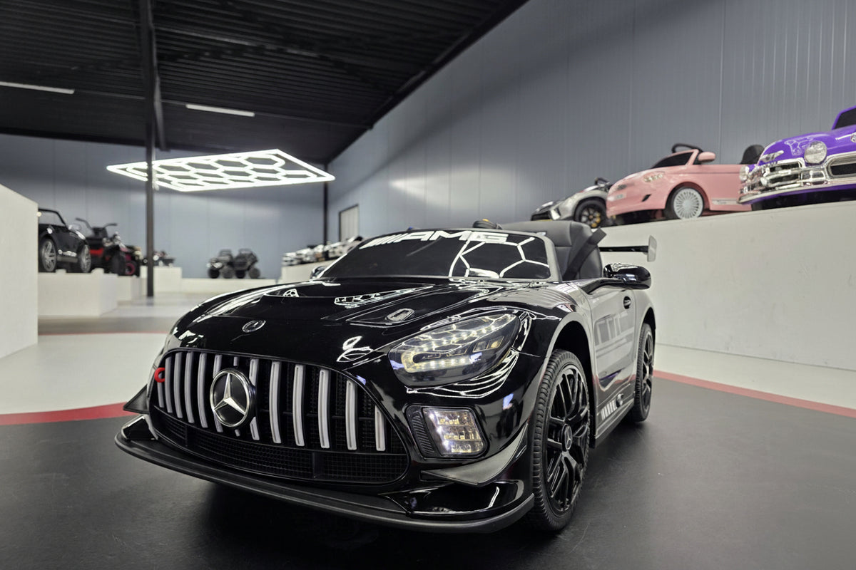 Mercedes-Benz GT3 AMG 12V elbil för barn – 1 person, orange