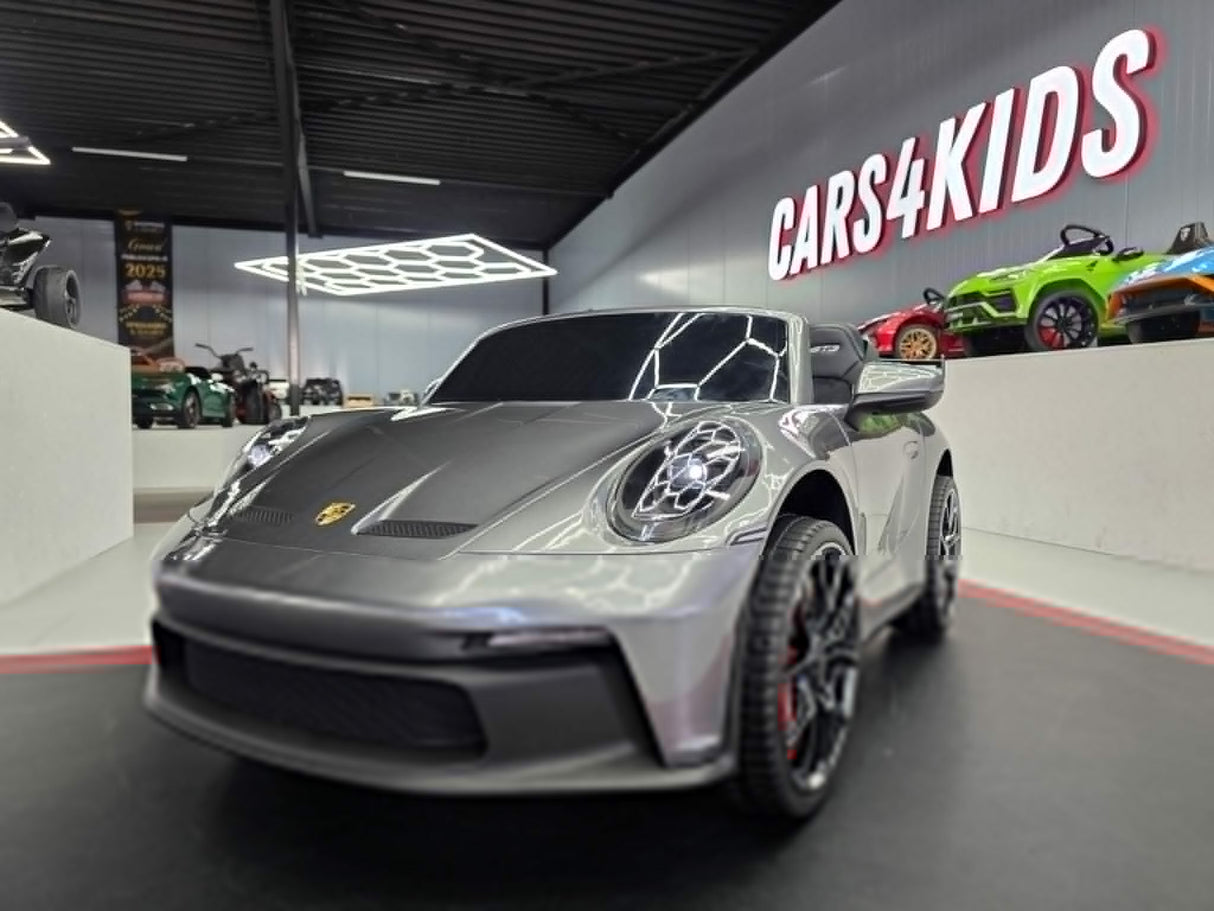 Porsche 911 24 volt GT3 børnebil metallic grå