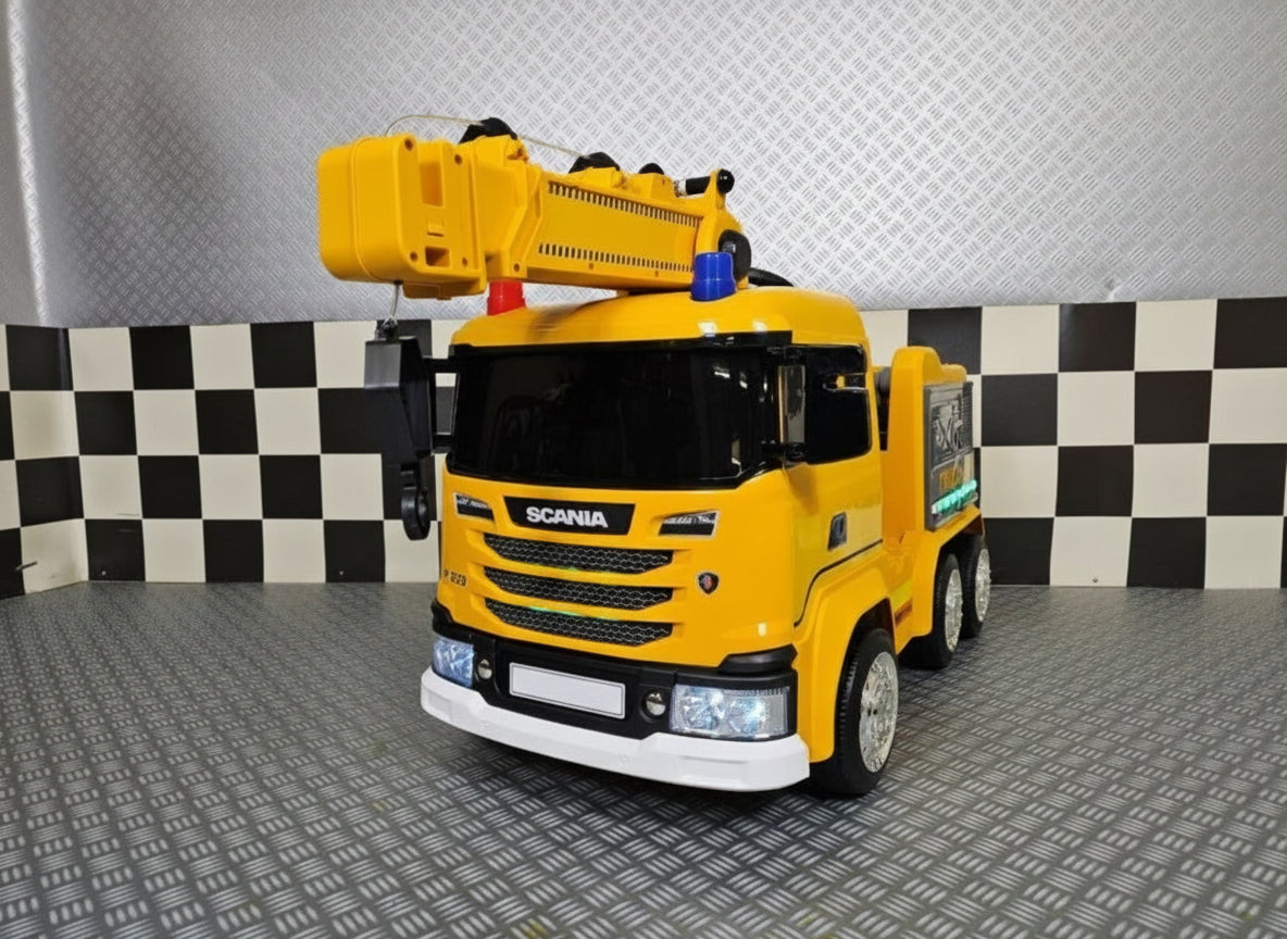 Scania kranbil 12V elbil för barn