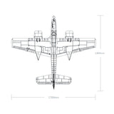 1/9 Plane 1700mm F7F Tigercat Blue PNP kit