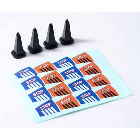 1/18 traffic cone black (4pcs)