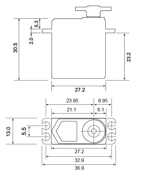 BLS-A600 Mini-Servo Air 7.6kg 0.10s HV S.BUS2