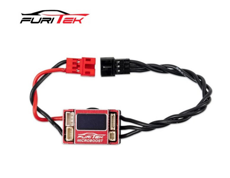 FURITEK FUR-2622 - MICROBOOST 2S LiPo 25A/50A Brushless ESC 1/24 & 1/28 Drift/Race - Sensored/less, Red Color LCD Display