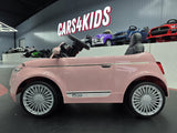 Fiat 500 elektrisk børnebil 12V pink