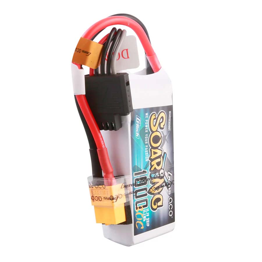 GENS ACE GE1-1000-3X6GT - Gensace Soaring LiPo 3S 11.1V-1000-30C XT60 71.5x35x17mm 89g G-Tech