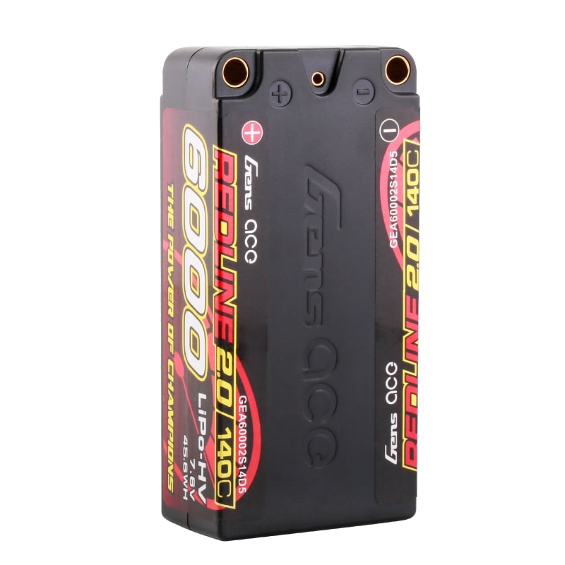 GENS ACE GEA60002S14D5 - GensAce Redline 2.0 Shorty 2S HV 7.6V-140C-6000 96x47x25mm 220g