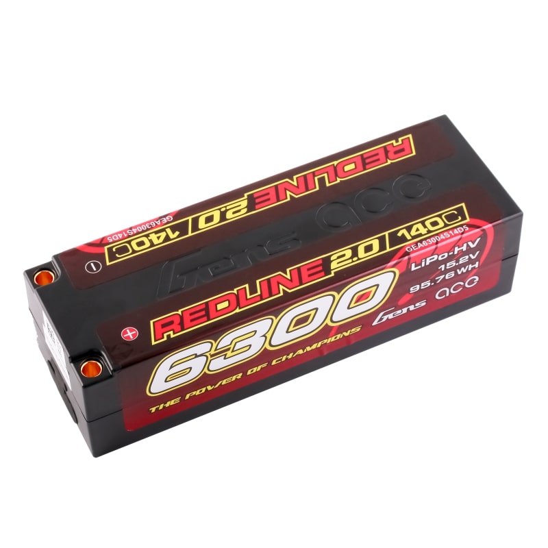 GENS ACE GEA63004S14D5 - GensAce Redline 2.0 4S HV 15.2V-140C-6300 139x47x37mm 452g