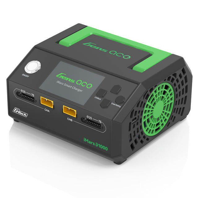 GENS ACE GEAD1000-KB - GensAce Charger iMars D1000 Smart Dual Channel AC 1000W UK