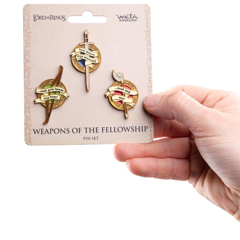 Weta Workshop The Lord of the Rings Trilogy Pin Set - Weapons of the Fellowship