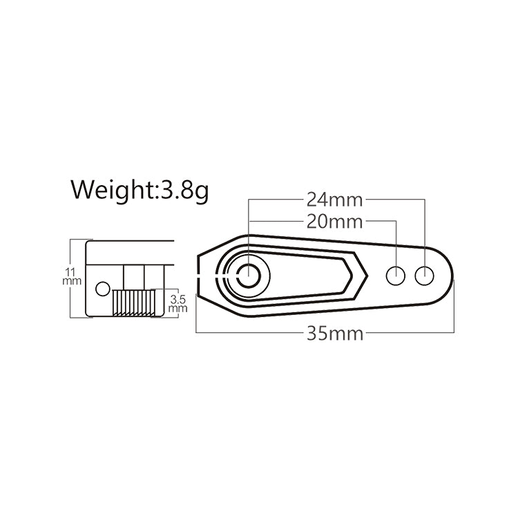 POWER HD HD-AP2024 - Power HD Aluminum Servo Horn 20-24mm 25th