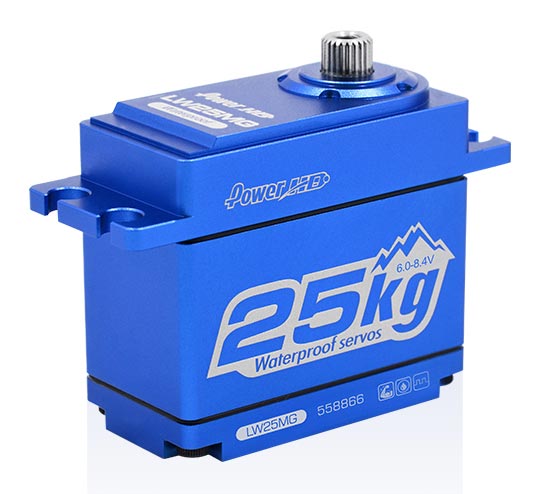POWER HD HD-LW-25MG - Servo HD LW-25MG Waterproof HV Blue Alu Case 25.0kg/0.14Ss