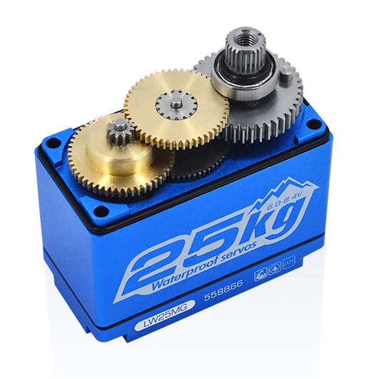 POWER HD HD-LW-25MG - Servo HD LW-25MG Waterproof HV Blue Alu Case 25.0kg/0.14Ss