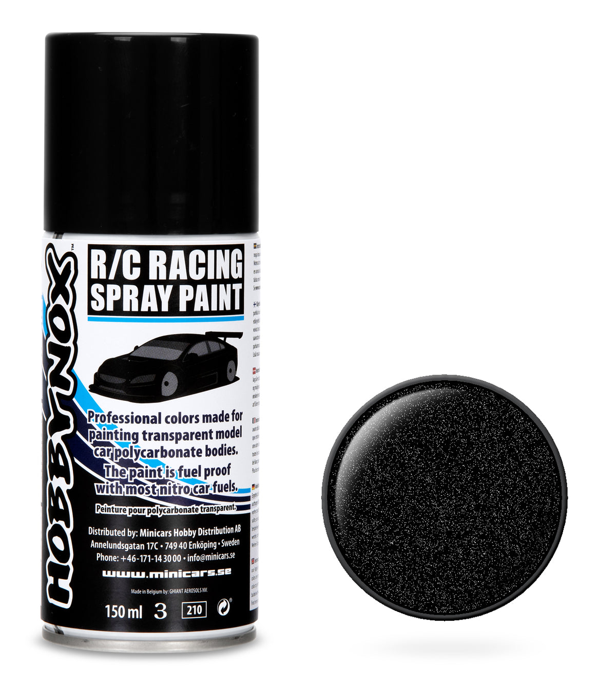 Metallic Black R/C Racing Spray Paint 150 ml