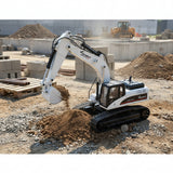 Pro fjernstyret metal gravemaskine 320 caterpillar med 3 redskaber - Huina 1580 - 8 kgs 23 funktioner
