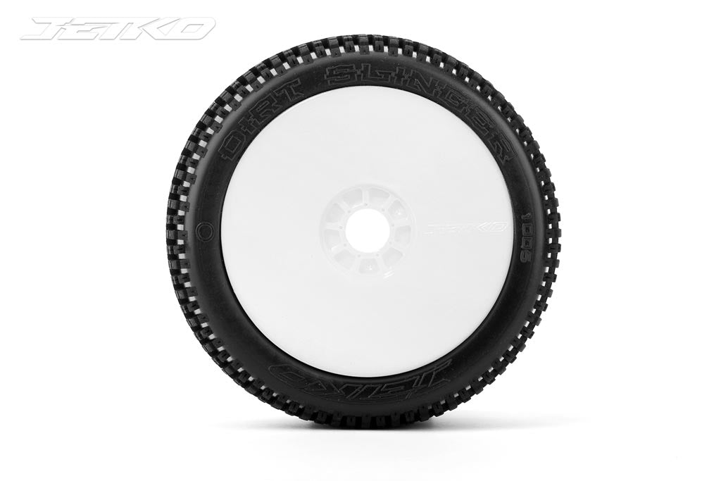 JETKO JK1005USRW - Jetko Dirt Slinger Ultra Soft 1:8 Buggy Pre-glued White Revo Rims 2 pcs