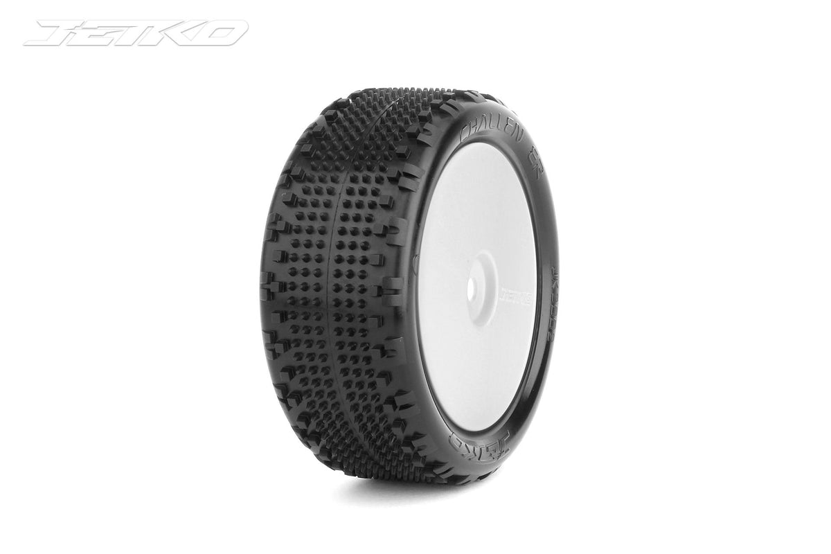 JETKO JK2002CMGW - Jetko Challenger 4wd 1:10 Buggy2.2 Front Tyres White Wheel Medium EOS