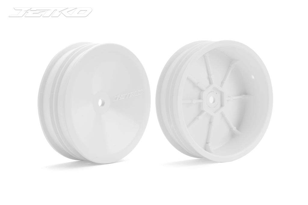 JETKO JK6121WH - Jetko Wheels 1:10 Buggy Front Slim White 2WD 2 pcs