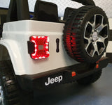 Jeep Wrangler børnebil 12 volt 4 hjulstræk RC hvid
