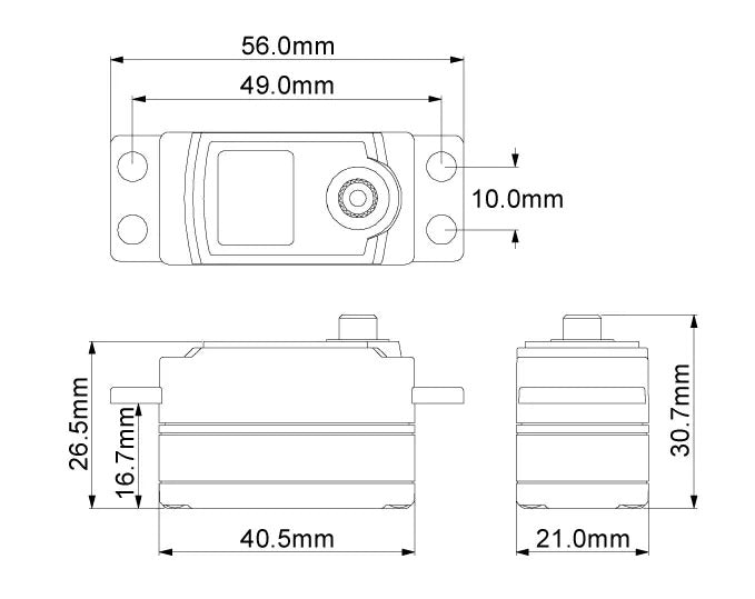 KYOSHO K.37061 - Servo Kyosho Le Mans 40S KS4241-08M Low Profile