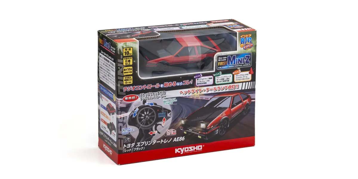 KYOSHO EGG K.66613A - Kyosho First Mini-Z 1:28 Toyota Sprinter Trueno AE86 RD/BK