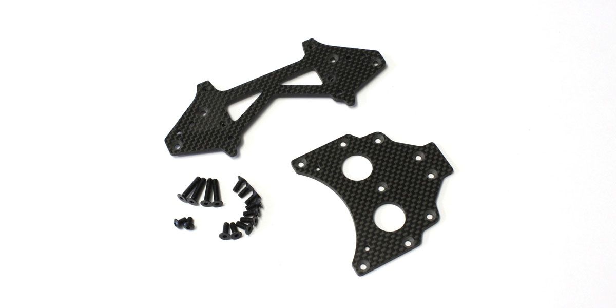 KYOSHO K.SCW022B - Long WB Rear Plate Set Kyosho Scorpion 2014 273mm-Carbon