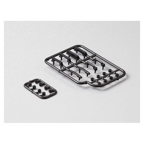 Door handles set, black plastic