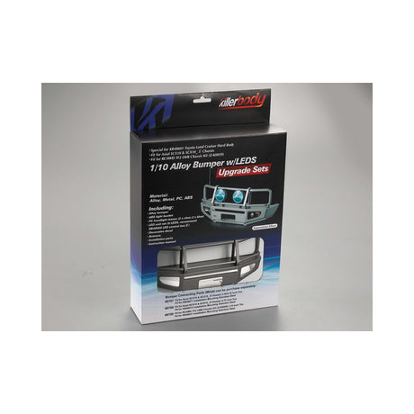 Bumper with LEDs aluminium silver 1/10 Truck